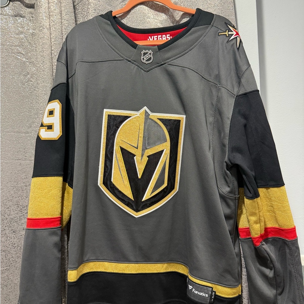 Fanatics Gray and Black Knights Jersey with Gold Accents